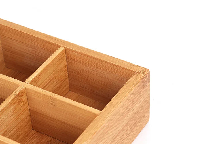 8-compartment bamboo tea box Handmade Storage Box Eco-Friendly Natural Home and Home Decor Wholesale from Vietnam