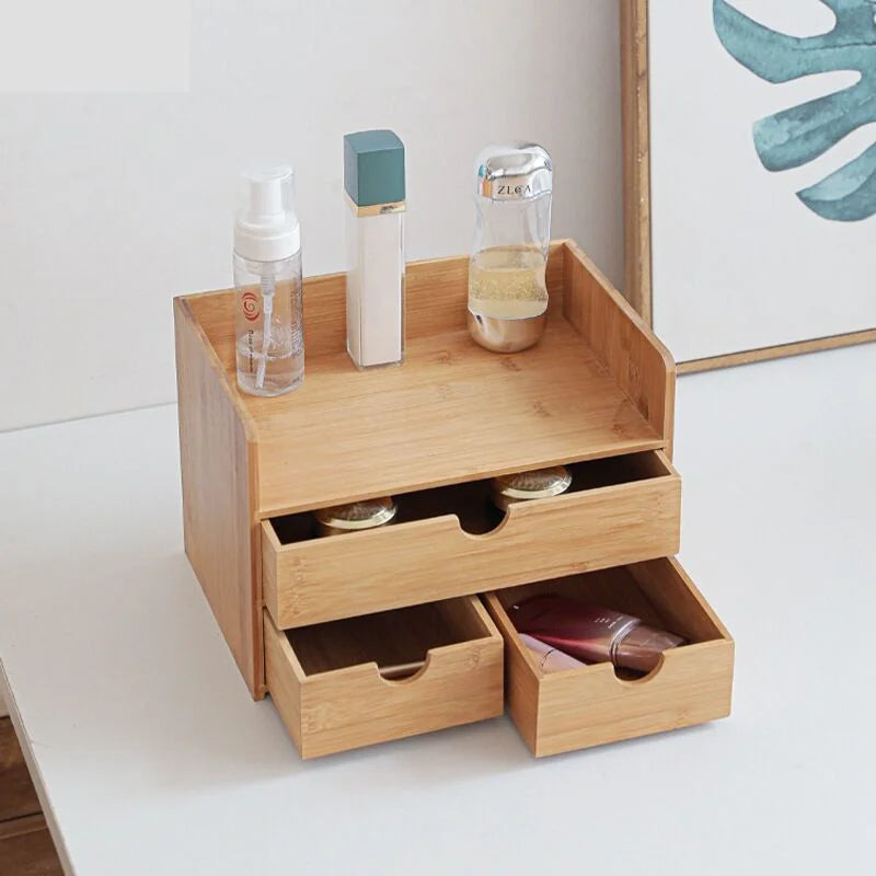 Bamboo cosmetic display box for desktop Handmade Storage Box Eco-Friendly Natural Home and Home Decor Wholesale from Vietnam
