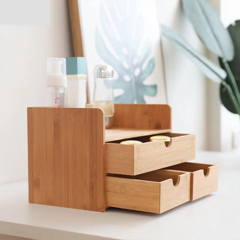 Bamboo cosmetic display box for desktop Handmade Storage Box Eco-Friendly Natural Home and Home Decor Wholesale from Vietnam