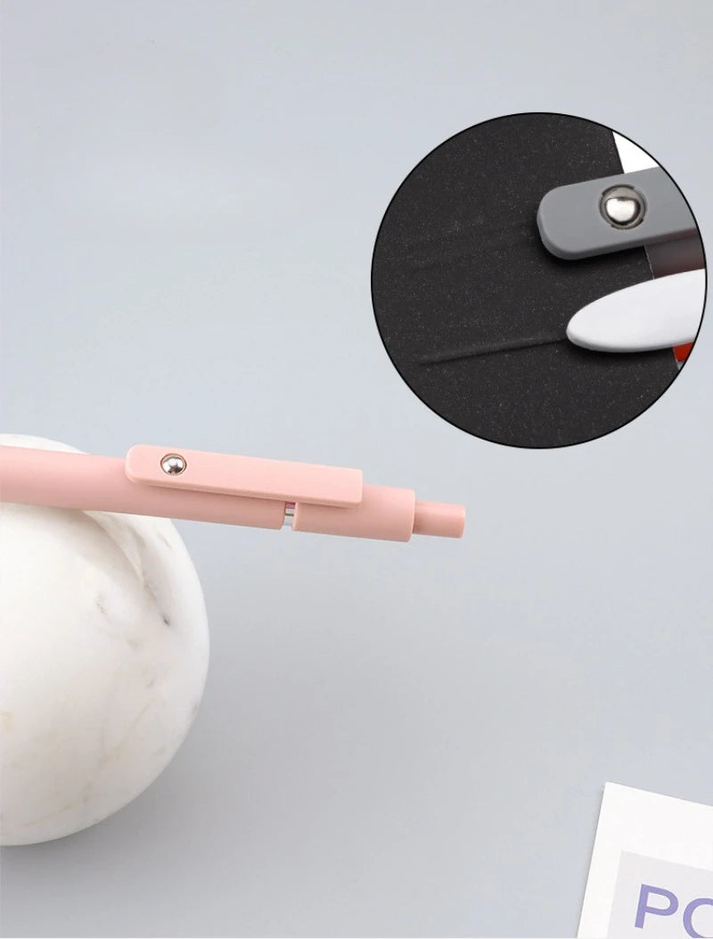 6pcs Quick Dry Ink Gel Pens Fine Retractable Roller Ball Pens Black Ink Smooth Writing Pens Stationery School Supplies