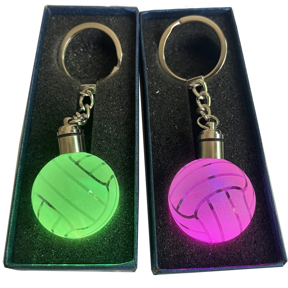 Cheap Strobe Light Ball Keychain Gifts Led Sphere Flash Light Crystal Ball Keychain