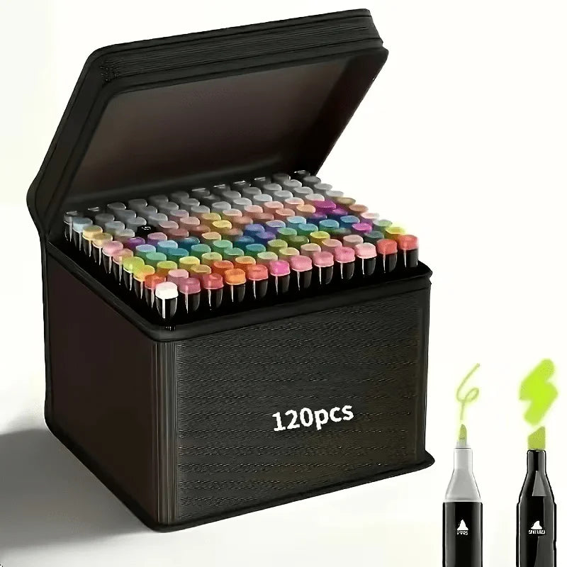 Drawing Double Head Erasable Oily Art 120 Colors Dual-side Writing Marker Pen China Origin