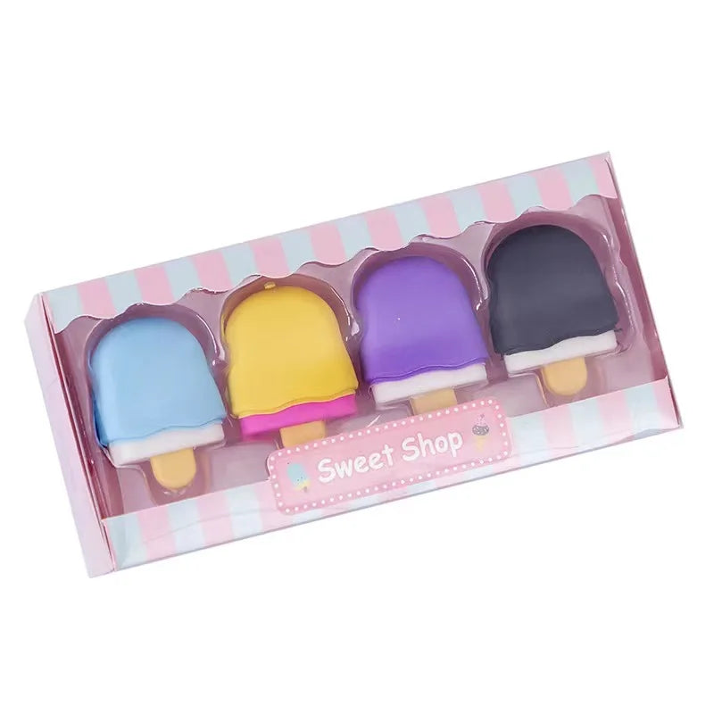 Debris Eraser Creative Cartoon Lollipop Doughnut Eraser Children's Student School Eraser Clean and Less