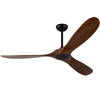 Nordic Hot Sale Modern 60" 3 High End Solid Wooden Wood Blades Remote DC Forward Reverse Motor Function Ceiling Fan No Light