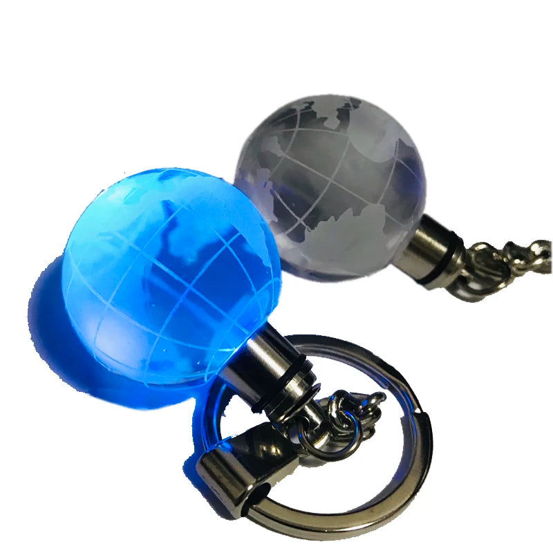 Cheap Strobe Light Ball Keychain Gifts Led Sphere Flash Light Crystal Ball Keychain
