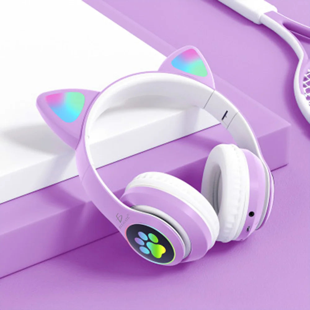 ELEGATE Cat Headband Bluetooth Headphones Indoor Graphics Model EAR.BT.46 B699 Colorful LED Luminous Mexico