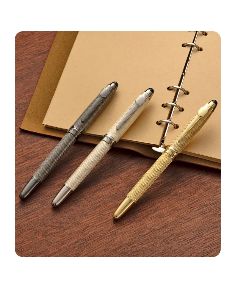 Wholesale Custom Logo Luxury New Design Piston Fountain Pen High Quality Business Metal Brass with Gold Stainless Steel Tip