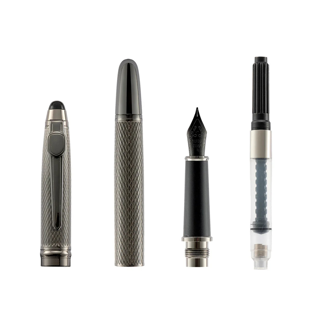 Wholesale Custom Logo Luxury New Design Piston Fountain Pen High Quality Business Metal Brass with Gold Stainless Steel Tip