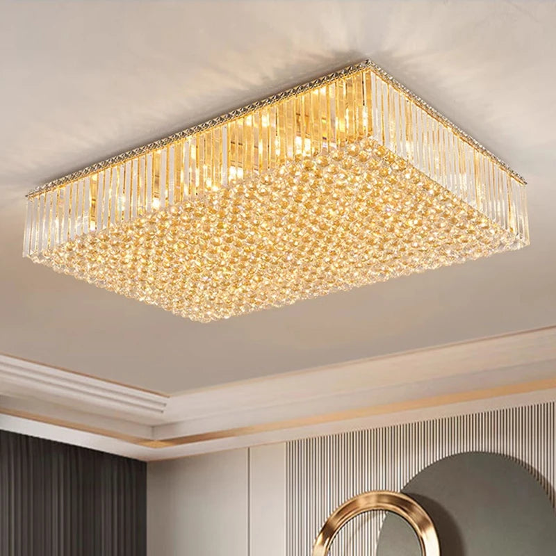 Post-Modern Classic Design Round Chrome Crystal Ball Luxury Ceiling Chandelier for Hotel Room Wedding Decoration Villa Led Light