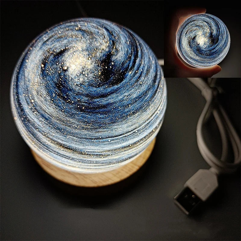 Decorative Ball Luminous Glass Sphere Moon Lamp Exquisite Decorative Balls Home Accessories Desktop Ornament 3d Moon