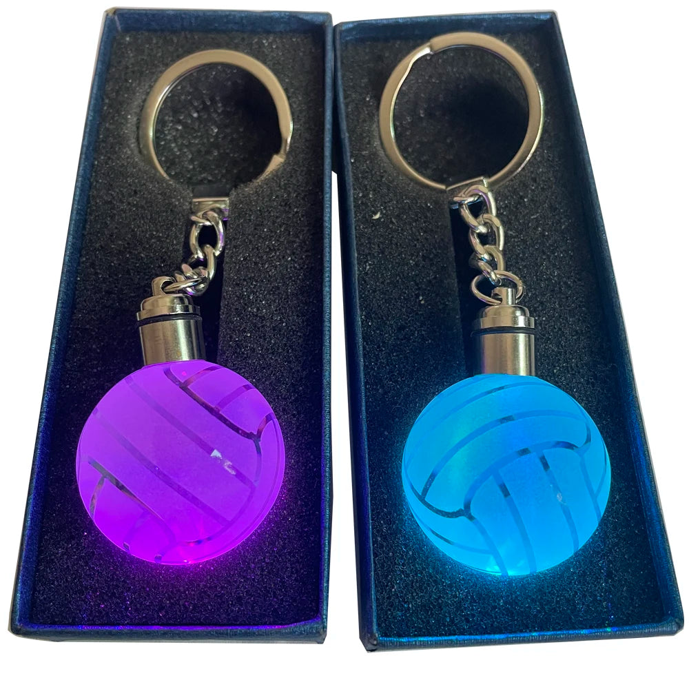 Cheap Strobe Light Ball Keychain Gifts Led Sphere Flash Light Crystal Ball Keychain