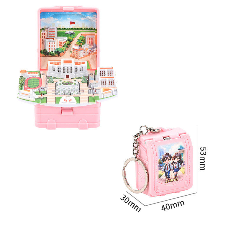 3D pop-up book Taishan folding bomb book Shandong Wuyue exclusive tourism souvenir creative key chain pendant