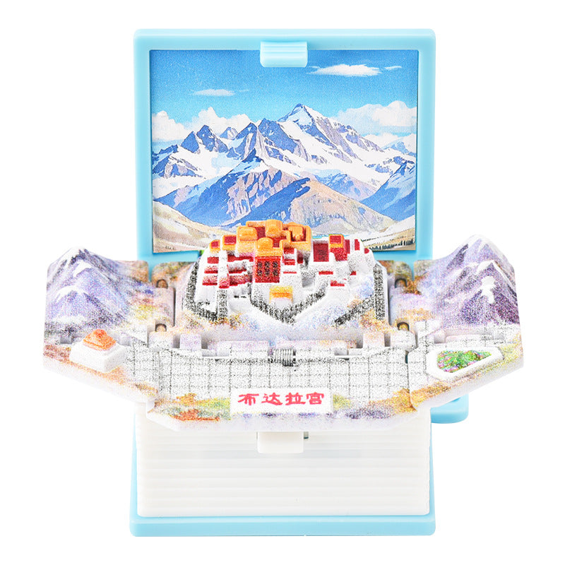 3D pop-up book Taishan folding bomb book Shandong Wuyue exclusive tourism souvenir creative key chain pendant