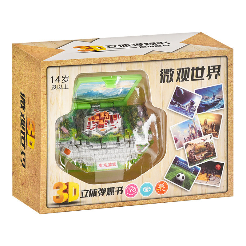 3D pop-up book Taishan folding bomb book Shandong Wuyue exclusive tourism souvenir creative key chain pendant