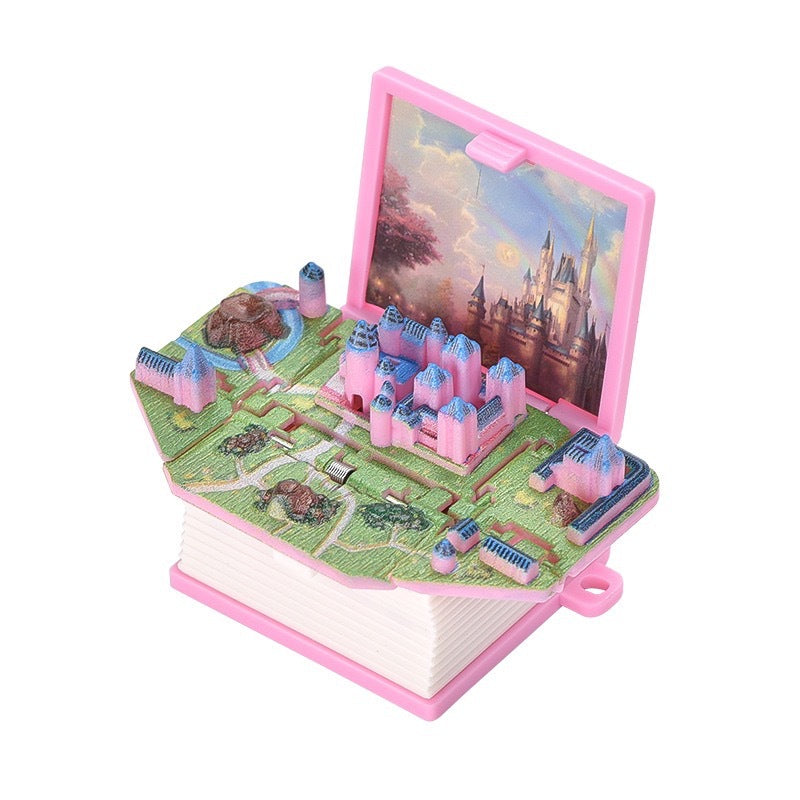 3D pop-up book Taishan folding bomb book Shandong Wuyue exclusive tourism souvenir creative key chain pendant