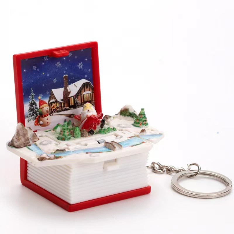 3D pop-up book Taishan folding bomb book Shandong Wuyue exclusive tourism souvenir creative key chain pendant