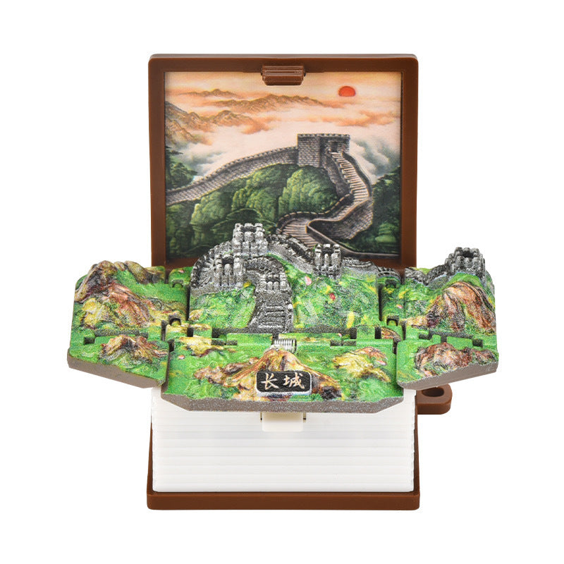 3D pop-up book Taishan folding bomb book Shandong Wuyue exclusive tourism souvenir creative key chain pendant