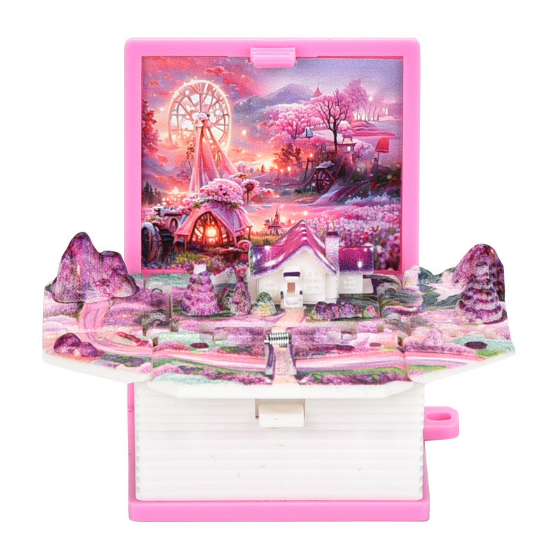 3D pop-up book Taishan folding bomb book Shandong Wuyue exclusive tourism souvenir creative key chain pendant