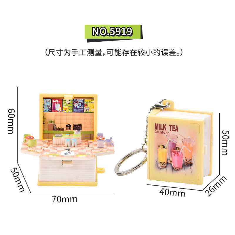 3D pop-up book Taishan folding bomb book Shandong Wuyue exclusive tourism souvenir creative key chain pendant