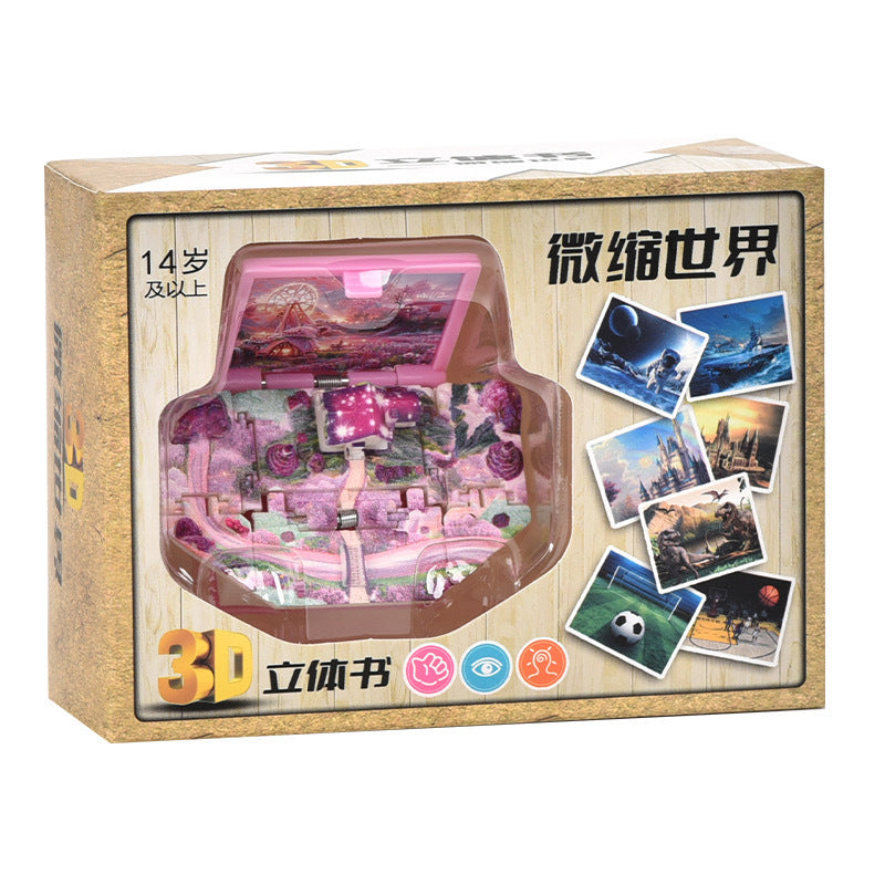 3D pop-up book Taishan folding bomb book Shandong Wuyue exclusive tourism souvenir creative key chain pendant