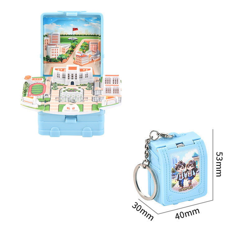 3D pop-up book Taishan folding bomb book Shandong Wuyue exclusive tourism souvenir creative key chain pendant