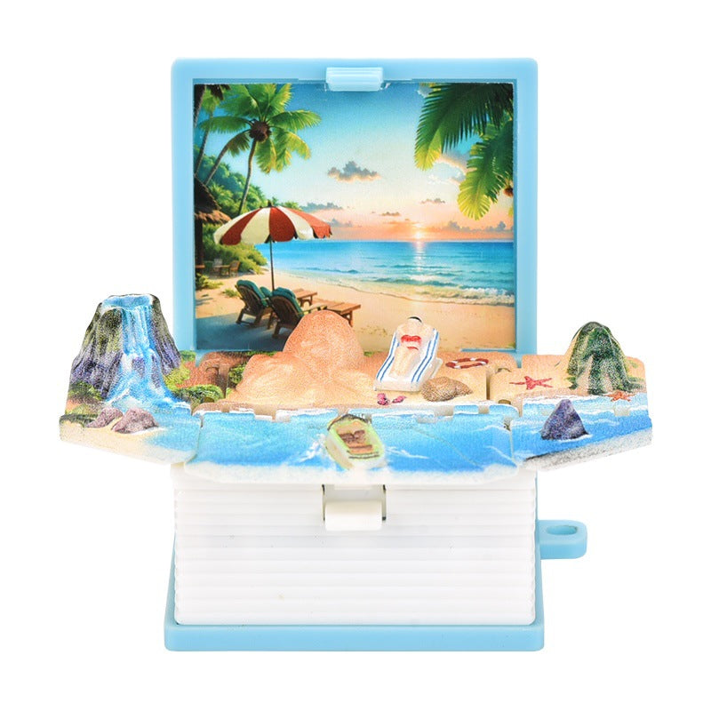 3D pop-up book Taishan folding bomb book Shandong Wuyue exclusive tourism souvenir creative key chain pendant