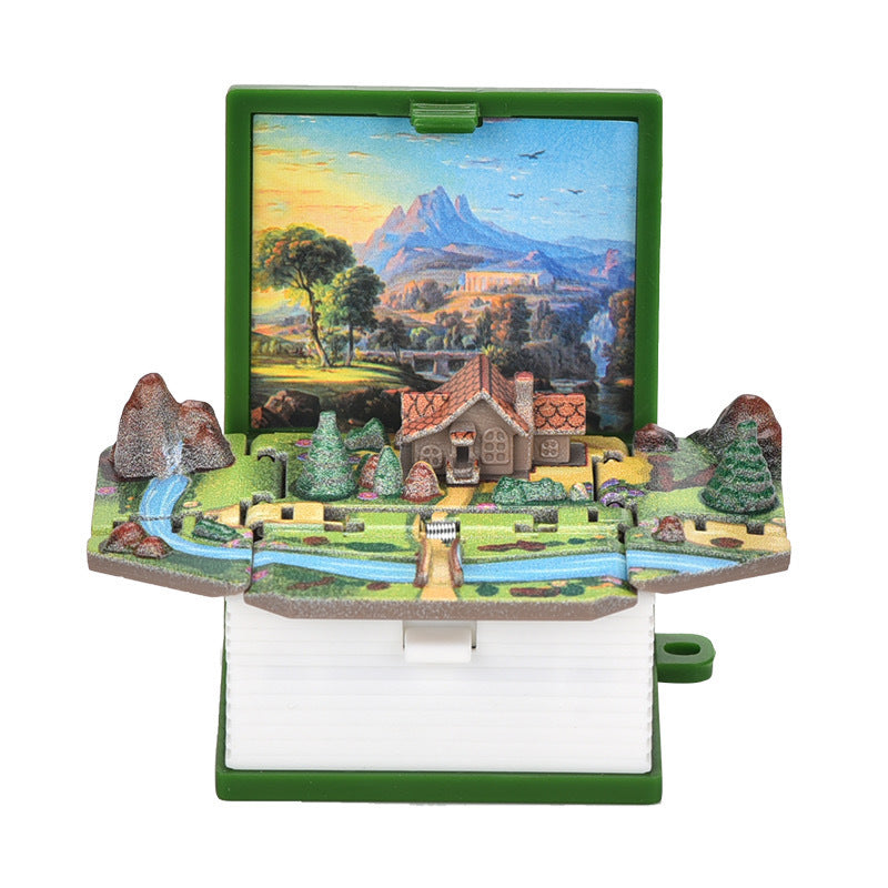3D pop-up book Taishan folding bomb book Shandong Wuyue exclusive tourism souvenir creative key chain pendant