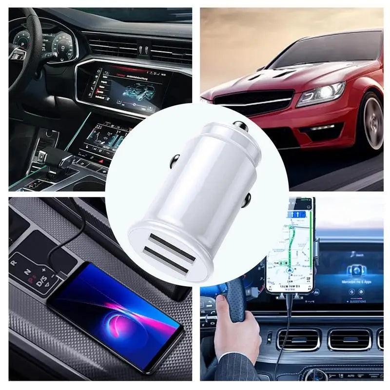 Car Phone Charger 3.1A Mobile Phone Charger Car Charger Port Quick Charging Car Phone Charger 2 Port Car USB Charger For Phones