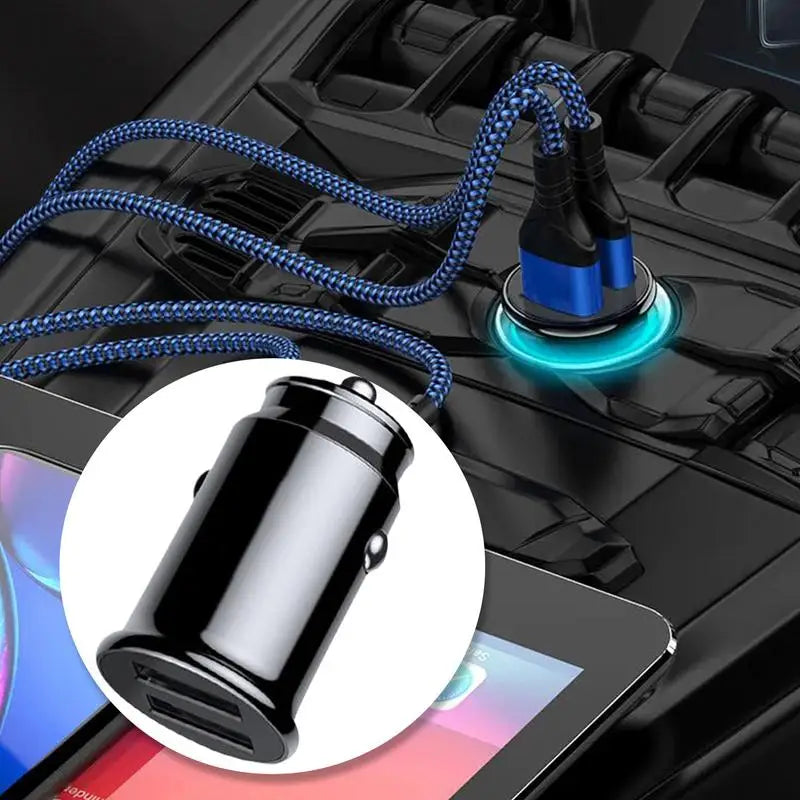Car Phone Charger 3.1A Mobile Phone Charger Car Charger Port Quick Charging Car Phone Charger 2 Port Car USB Charger For Phones