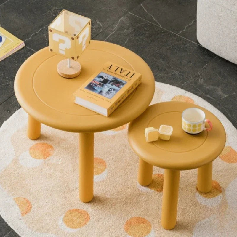 Sofa Round Coffee Tables Small Colorful Bedroom Cute Side Table Low Tray Tavolino Da Salotto Furniture For Living Room