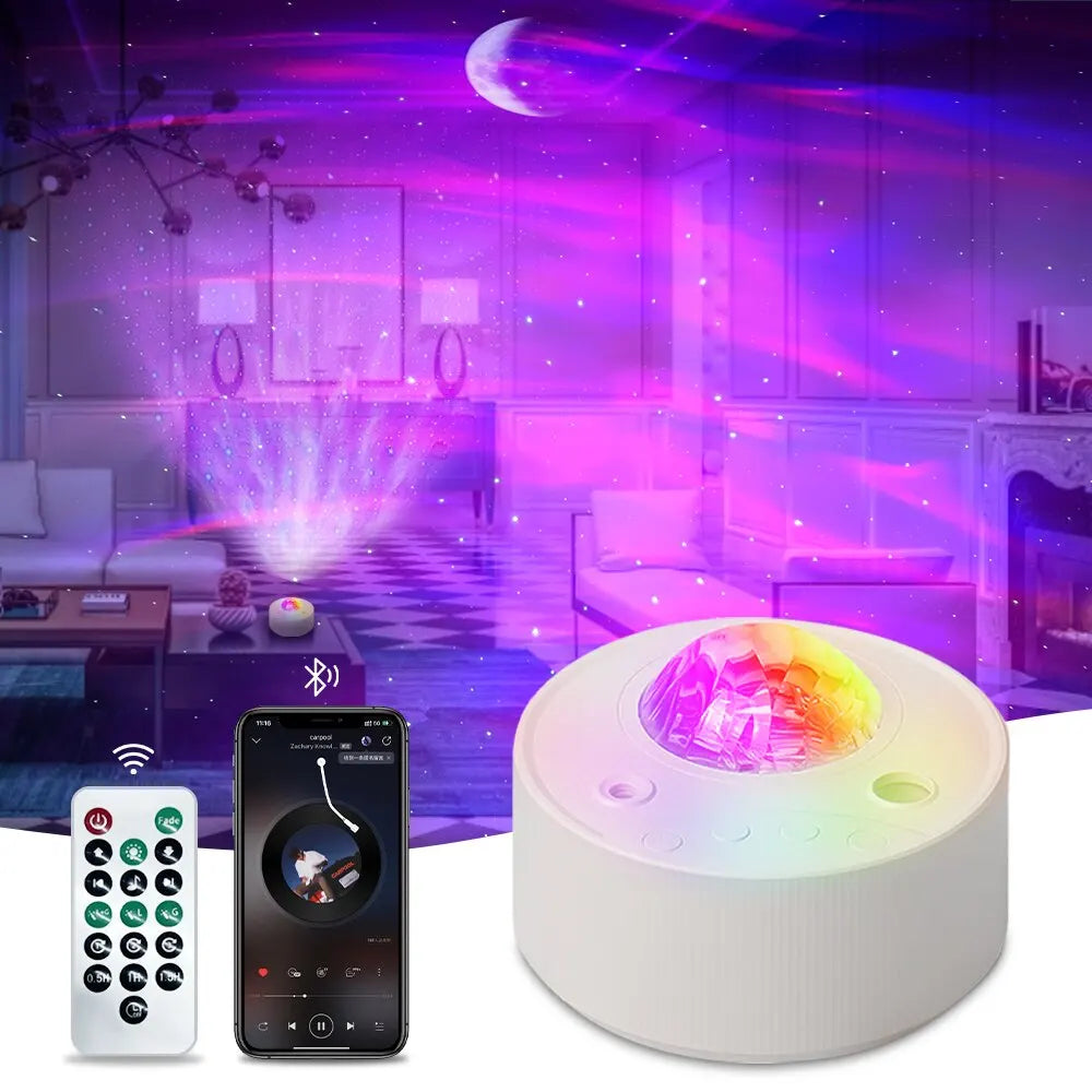 Northern Lights LED Galaxy Projector Night Light Child Gift Aurora Stars Laser Bluetooth Music Projection Lamp for Bedroom Decor