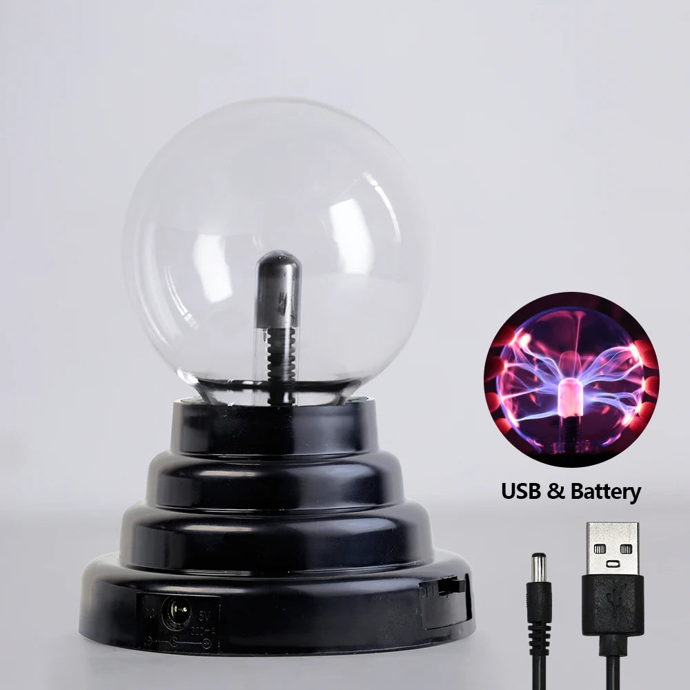 Magic Crystal Plasma Ball Lamp 3/4/5/6/8 Inch LED Night Light Kid Birthday Christmas Gift Lighting Bedroom Decor Novelty Lamp
