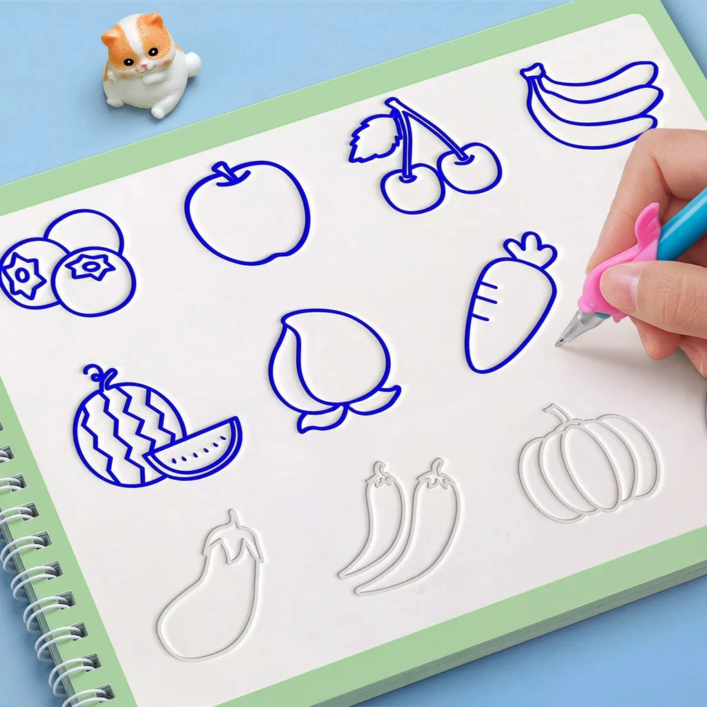 Magic Copybook Children's Groove Drawing Book Kindergarten 3-8 Ages Children's Drawing Basic Practice Groove Book