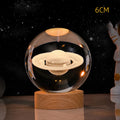 3D Crystal Ball Night Light Lamp - Laser Engraved Solar System Globe, Astronomy Planet, Birthday Gift, Home Desktop Decoration