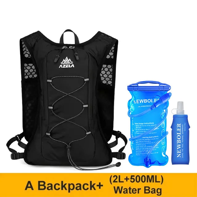 Running Hydration Vest Backpack Men Outdoor Sport Bag Trail Marathon Jogging Hiking Backpack Option Water Bag Flask 500ML 2L