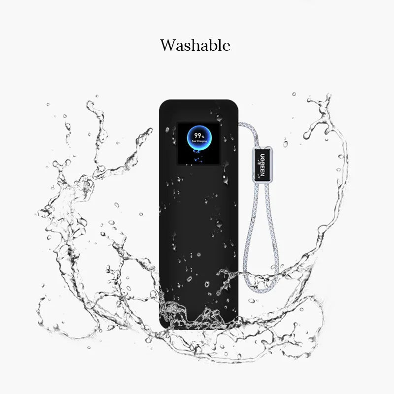Soft Silicone Protective Case for UGREEN Nexode 200W 25000mAh PB722 Power Bank Anti-Drop Anti-Scratch Portable Charger Cover