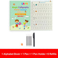 1/4PCS Sank Magic Practice Copybook Pen Preschools Kids Calligraphy English Verison Free Wiping Children Reusable Writing Book