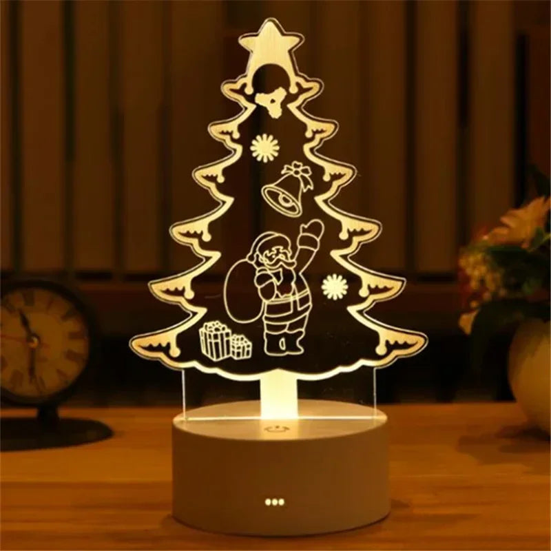 3D Acrylic LED Night Light USB Powered Bedroom Bedside Decor Night Lamp Birthday Kid Gifts Table Ornaments Novelty Lighting