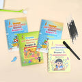 4 Books/set Russian Groove Practice Calligraphy Magic Calligraphy Copybook 3-8 Years Pen Control Training Practice Russian