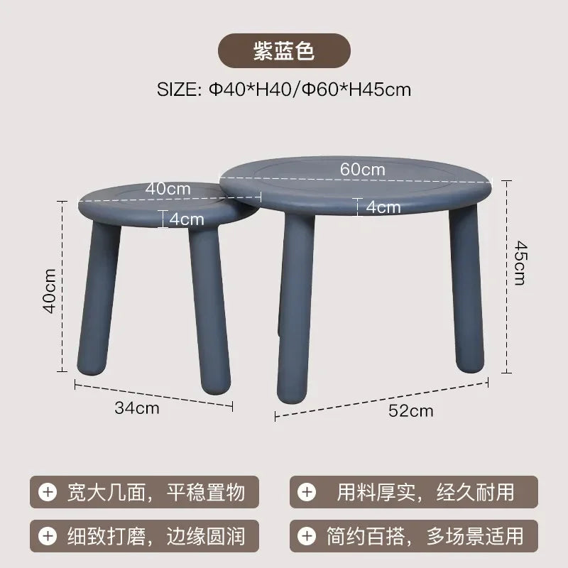 Sofa Round Coffee Tables Small Colorful Bedroom Cute Side Table Low Tray Tavolino Da Salotto Furniture For Living Room