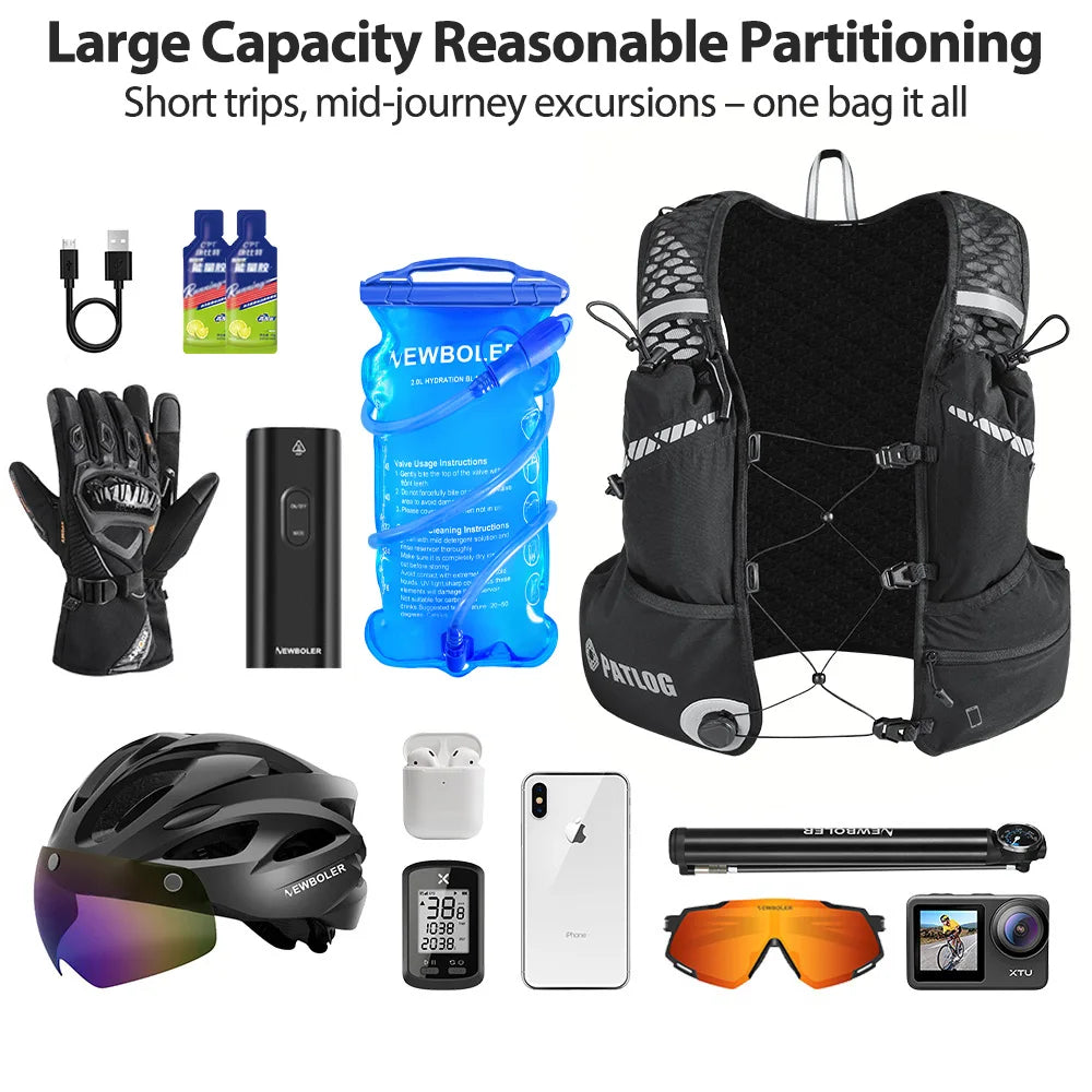 Breathable Hydration Vest Trail Running Backpacks 8L Lightweight Cycling Run Jogging Marathon Backpack Riding Bike Climbing Bag