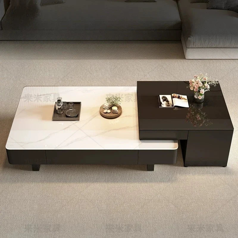 Sofa Adjustable Coffee Tables Foldable Console Classic Luxury Coffee Tables Black Retro Mesa De Centro Sala Furniture Home