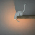 Cat Shelf Hook With Lantern Figurine Statue Home Bedroom Desk Ornament Decoration Night Light Accessories Gift