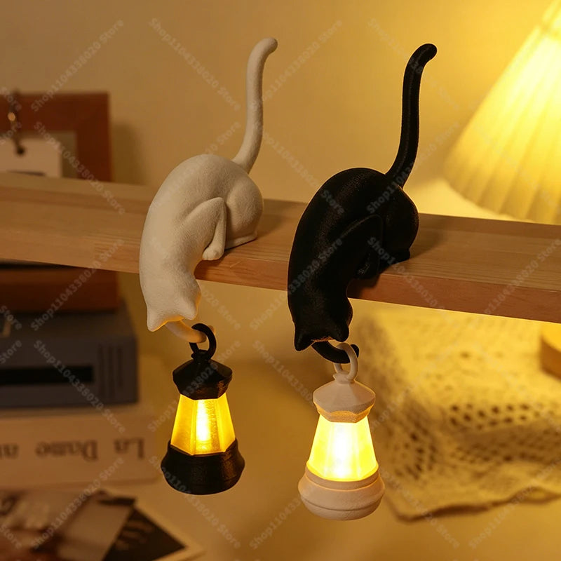 Cat/Dog Shaped Night Light - Creative Desktop Lamp for Home Decor, Bookcase Shelf Decoration, Warm Glow for Bedroom Living Roo
