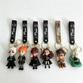 Harry Potter 3D silicone character keychain cute mini cartoon character bag pendant car keychain fans collect birthday gifts.