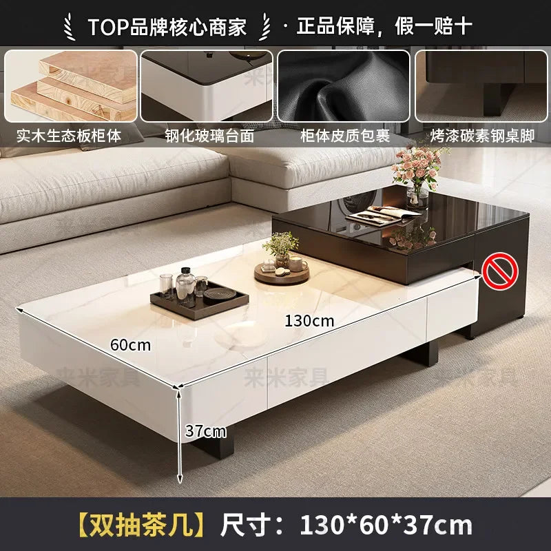 Sofa Adjustable Coffee Tables Foldable Console Classic Luxury Coffee Tables Black Retro Mesa De Centro Sala Furniture Home