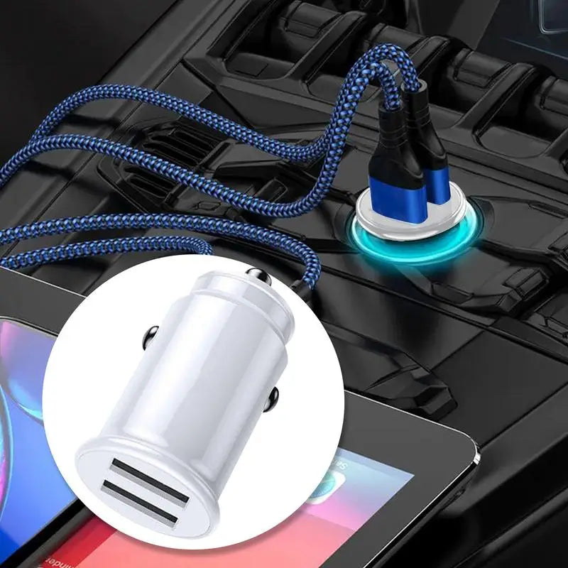 Car Phone Charger 3.1A Mobile Phone Charger Car Charger Port Quick Charging Car Phone Charger 2 Port Car USB Charger For Phones
