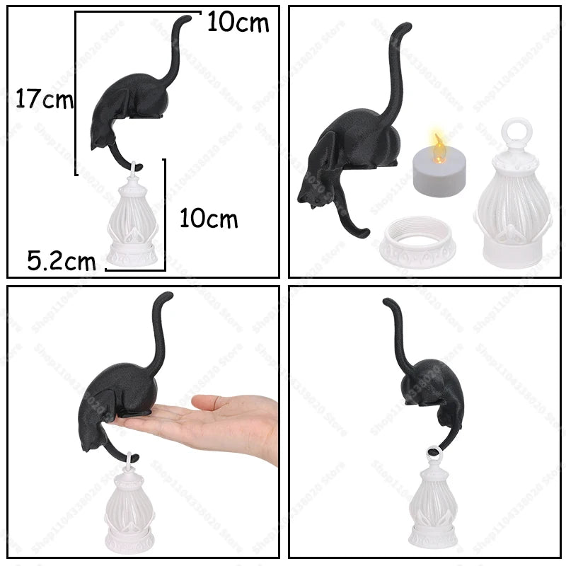 Cat/Dog Shaped Night Light - Creative Desktop Lamp for Home Decor, Bookcase Shelf Decoration, Warm Glow for Bedroom Living Roo
