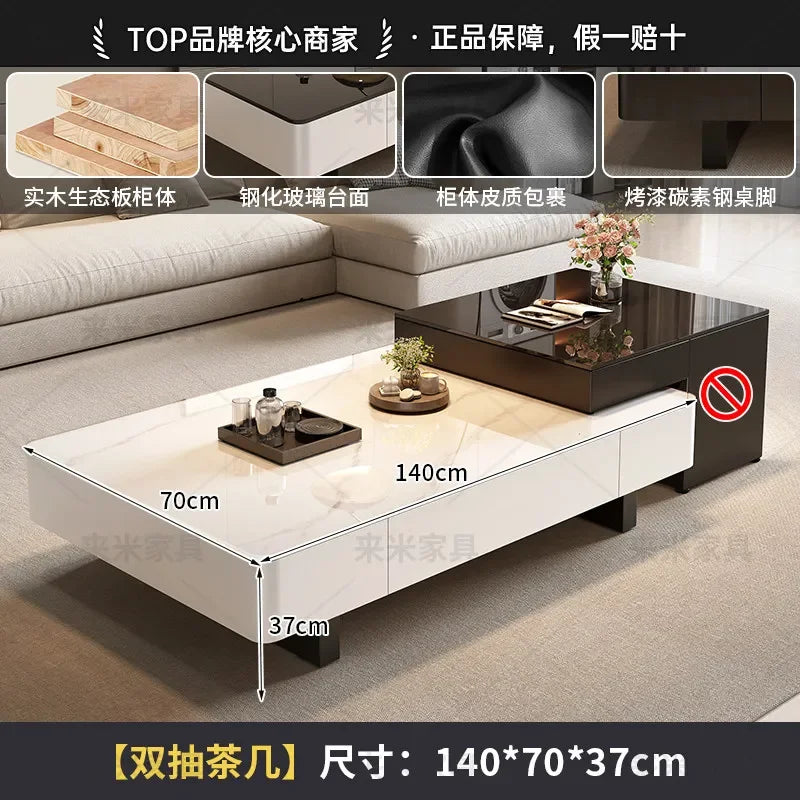 Sofa Adjustable Coffee Tables Foldable Console Classic Luxury Coffee Tables Black Retro Mesa De Centro Sala Furniture Home