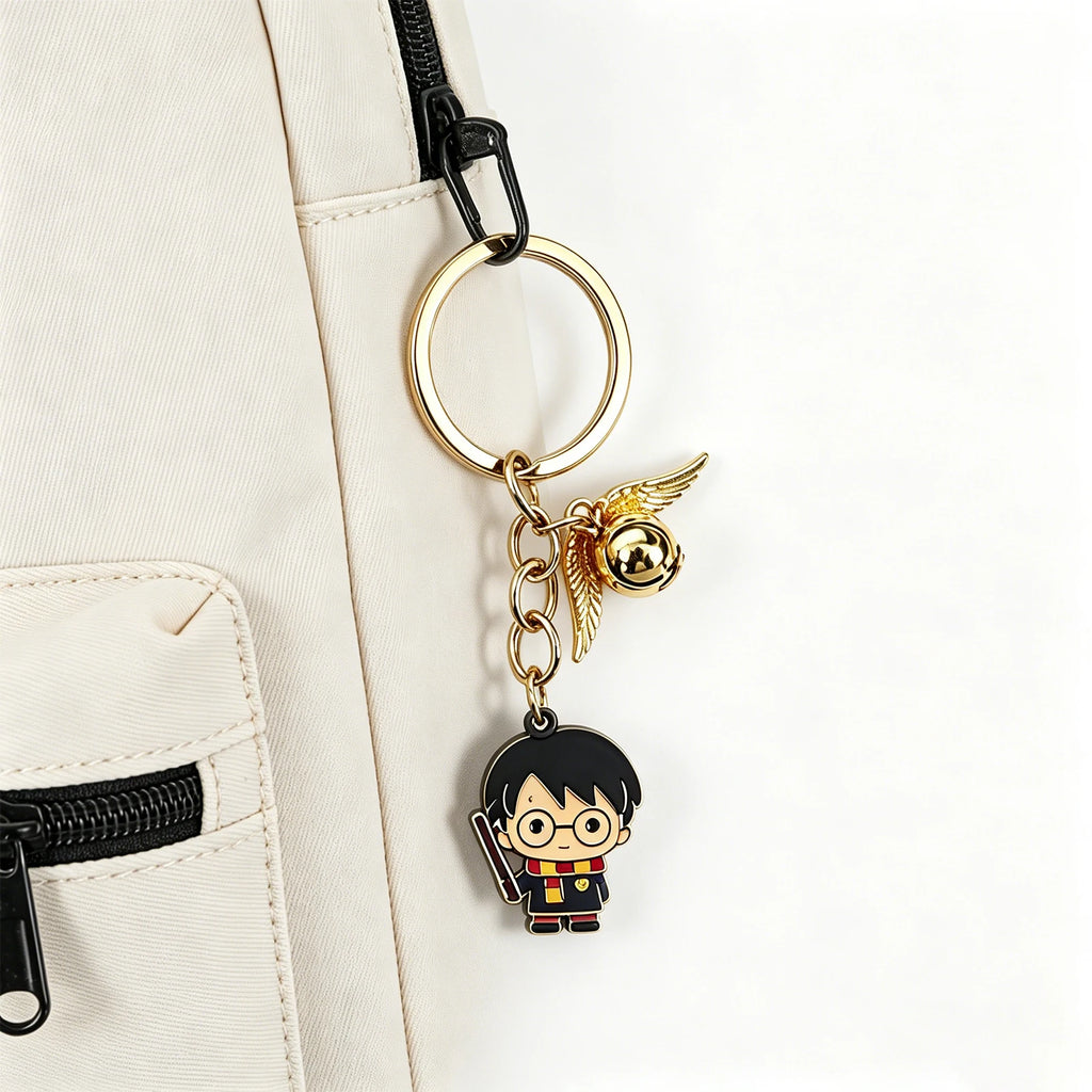 Harry Potter Metal Keychain Magic Novel Lover Book Accessory Magic School Fan Collection Merchandise Gift Hogwarts Gift